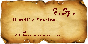 Huszár Szabina névjegykártya