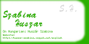 szabina huszar business card