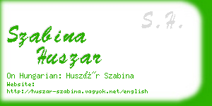 szabina huszar business card